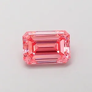 1ct EMERALD Fancy Vivid Pink VS1 Coloured Lab diamond