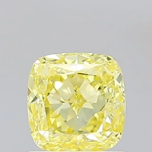 1.05ct CUSHION Fancy Vivid Yellow VVS2 Coloured Lab diamond