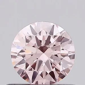 0.57ct ROUND Fancy Intense Pink VVS2 Coloured Lab diamond