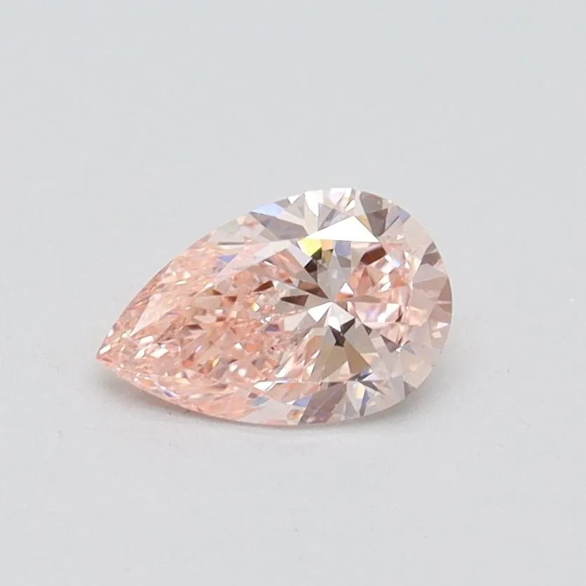 0.50ct PEAR Fancy Pink VS1 Coloured Lab diamond