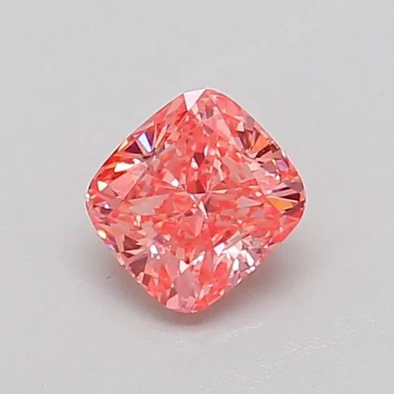 0.53ct CUSHION Fancy Vivid Pink SI1 Coloured Lab diamond