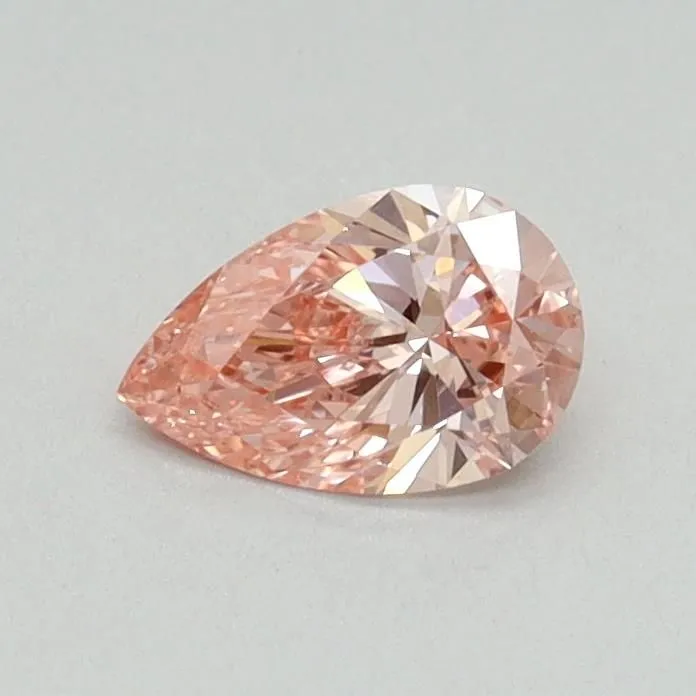 0.37ct PEAR Fancy Vivid Pink VS1 Coloured Lab diamond