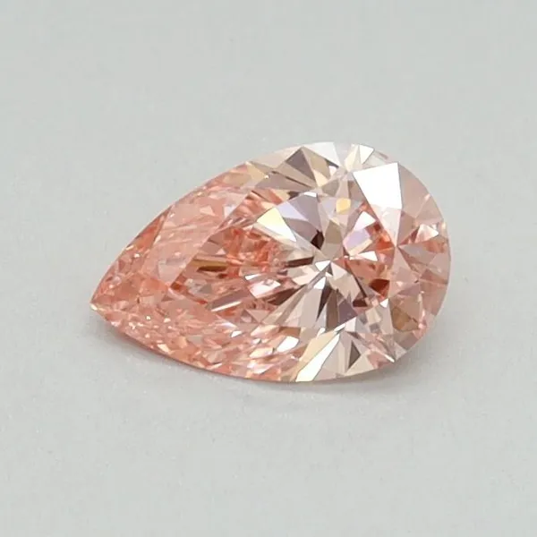 0.37ct PEAR Fancy Vivid Pink VS1 Coloured Lab diamond