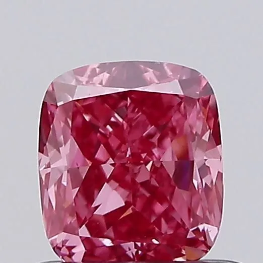 0.52ct CUSHION Fancy Vivid Pink VS1 Coloured Lab diamond