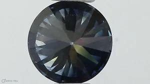0.41ct ROUND Fancy Vivid Blue SI2 Coloured Lab diamond
