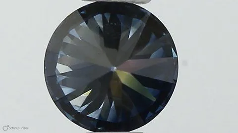 0.41ct ROUND Fancy Vivid Blue SI2 Coloured Lab diamond