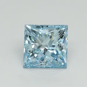 1.5ct PRINCESS Fancy Vivid Blue VS2 Coloured Lab diamond