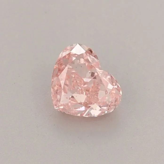 0.38ct HEART Fancy Vivid Pink VS2 Coloured Lab diamond