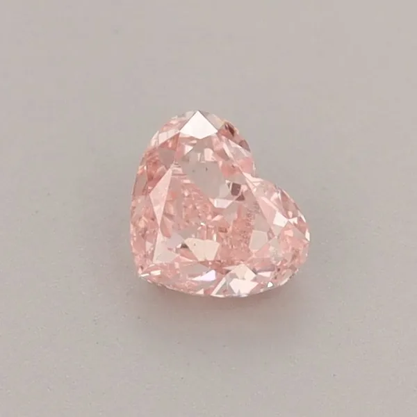 0.38ct HEART Fancy Vivid Pink VS2 Coloured Lab diamond
