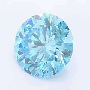 1.01ct ROUND Fancy Vivid Blue VS1 Coloured Lab diamond