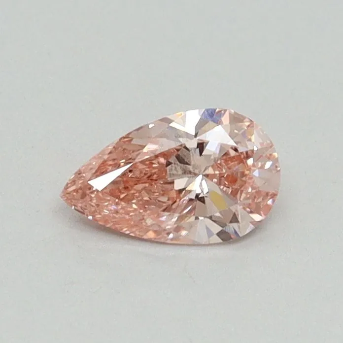 0.30ct PEAR Fancy Vivid Pink SI1 Coloured Lab diamond
