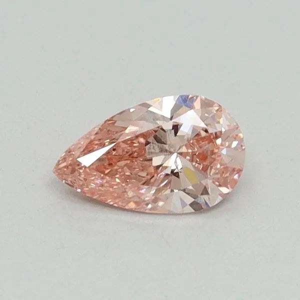 0.3ct PEAR Fancy Vivid Pink SI1 Coloured Lab diamond