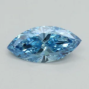 1.02ct MARQUISE Fancy Vivid Blue VS2 Coloured Lab diamond