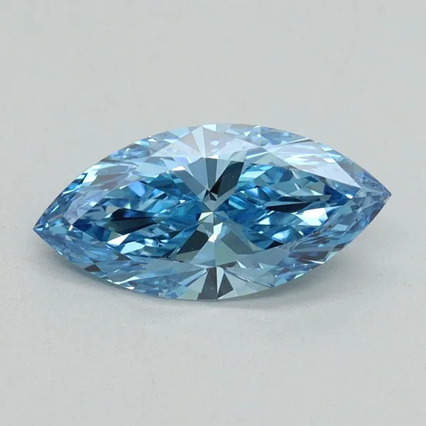 1.02ct MARQUISE Fancy Vivid Blue VS2 Coloured Lab diamond