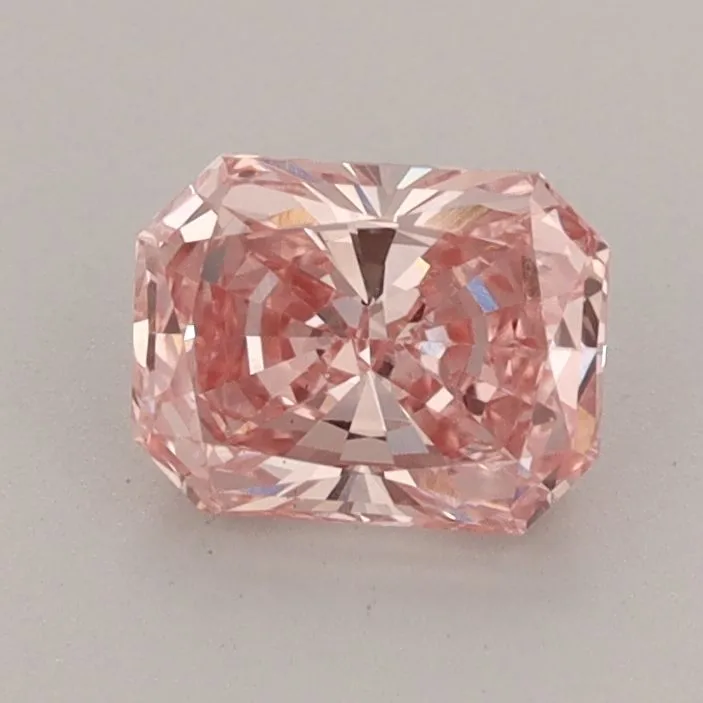 0.92ct RADIANT Fancy Vivid Pink VS1 Coloured Lab diamond