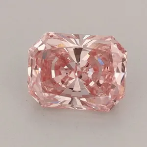 0.92ct RADIANT Fancy Vivid Pink VS1 Coloured Lab diamond