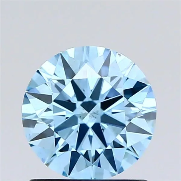 1.10ct ROUND Fancy Vivid Blue VS2 Coloured Lab diamond