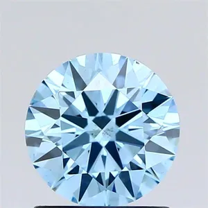 1.1ct ROUND Fancy Vivid Blue VS2 Coloured Lab diamond