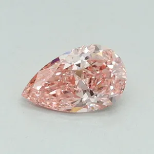 0.42ct PEAR Fancy Vivid Pink VVS2 Coloured Lab diamond
