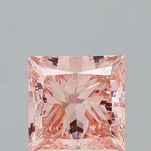 1.98ct PRINCESS Fancy Intense Pink VS1 Coloured Lab diamond