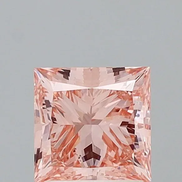 1.98ct PRINCESS Fancy Intense Pink VS1 Coloured Lab diamond