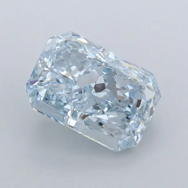 1.14ct RADIANT Fancy Blue FL Coloured Lab diamond
