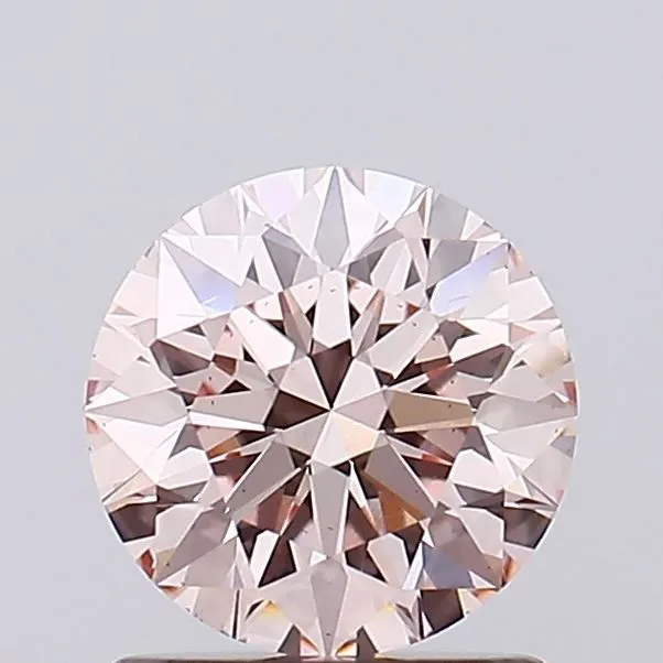 1.13ct ROUND Fancy Pink VS2 Coloured Lab diamond