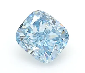 1.08ct CUSHION Fancy Vivid Blue VVS2 Coloured Lab diamond