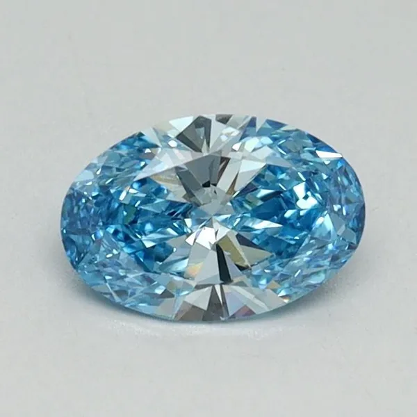 0.53ct OVAL Fancy Vivid Blue VS1 Coloured Lab diamond