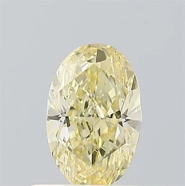 0.59ct OVAL Fancy Light Yellow VS1 Coloured Lab diamond