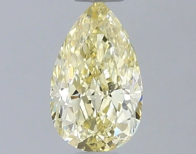 0.54ct PEAR Fancy Yellow VVS2 Coloured Lab diamond