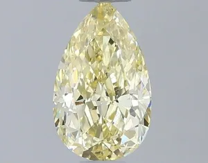 0.54ct PEAR Fancy Yellow VVS2 Coloured Lab diamond
