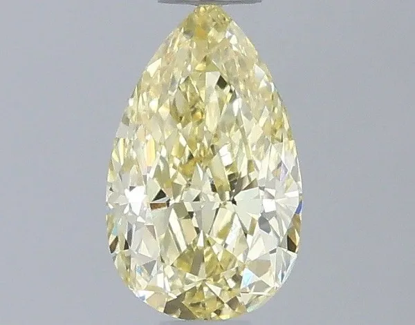 0.54ct PEAR Fancy Yellow VVS2 Coloured Lab diamond