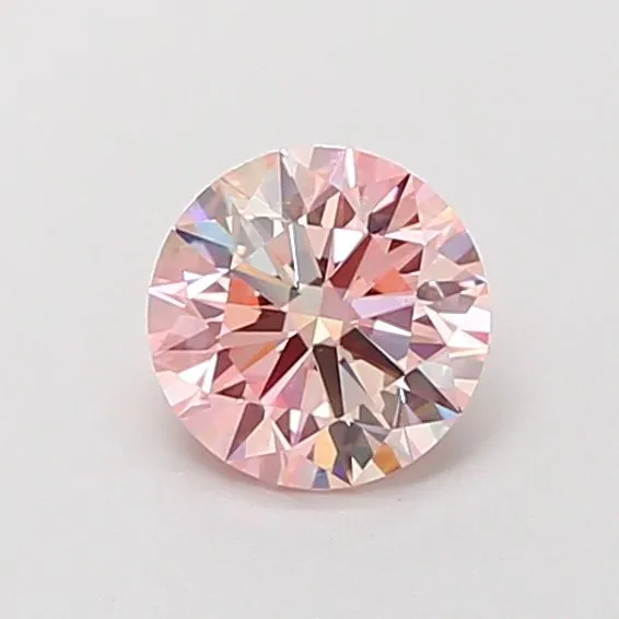0.97ct ROUND Fancy Light Pink VS1 Coloured Lab diamond