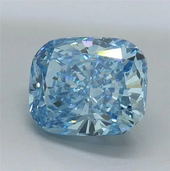 1.06ct CUSHION Fancy Vivid Blue VS2 Coloured Lab diamond