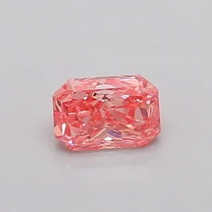 0.3ct RADIANT Fancy Vivid Pink VS1 Coloured Lab diamond