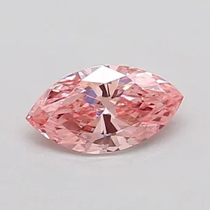 0.36ct MARQUISE Fancy Vivid Pink VS2 Coloured Lab diamond