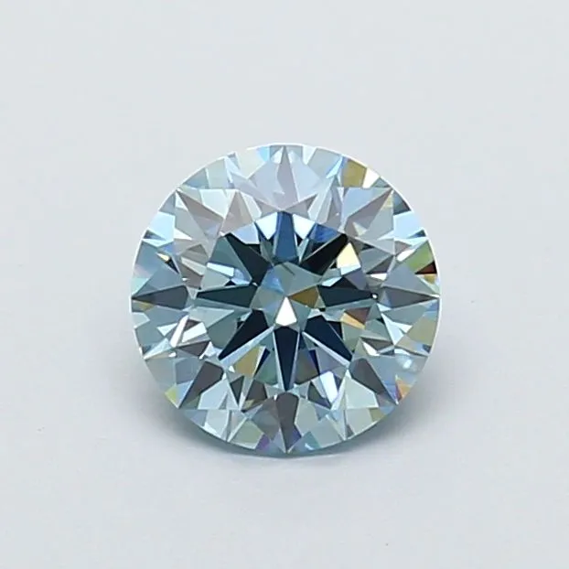 1.04ct ROUND Fancy Intense Blue VVS2 Coloured Lab diamond