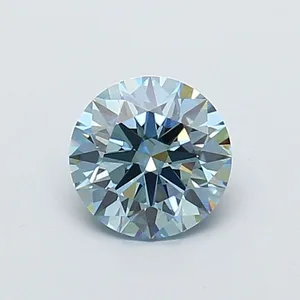 1.04ct ROUND Fancy Intense Blue VVS2 Coloured Lab diamond