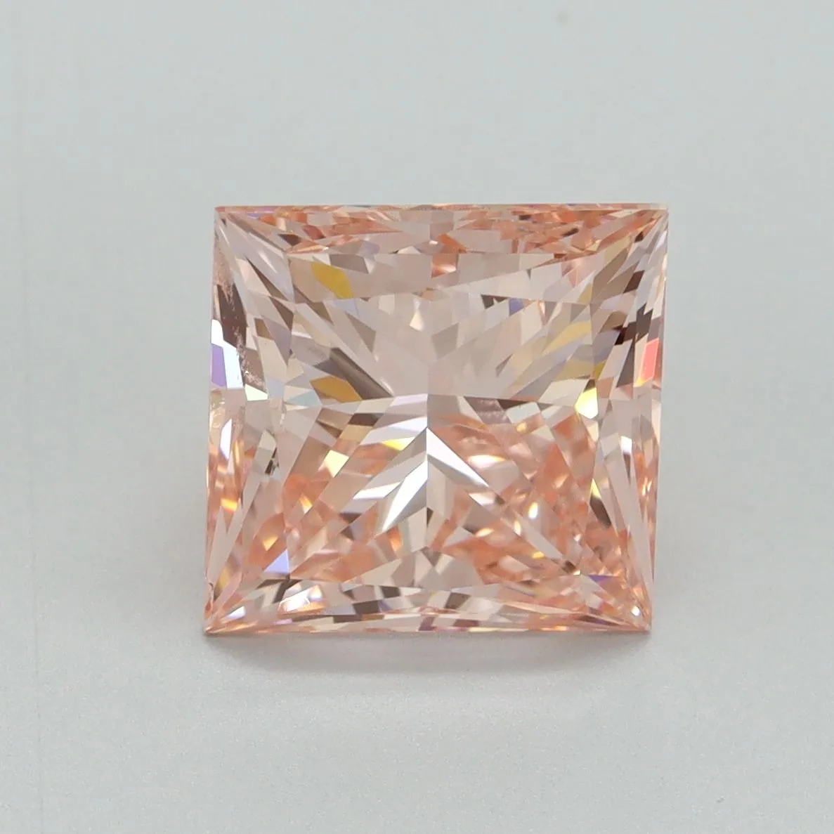 4.00ct PRINCESS Fancy Intense Pink VS1 Coloured Lab diamond