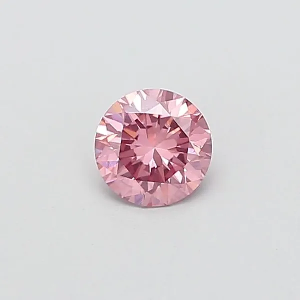0.45ct ROUND Fancy Vivid Pink VS2 Coloured Lab diamond