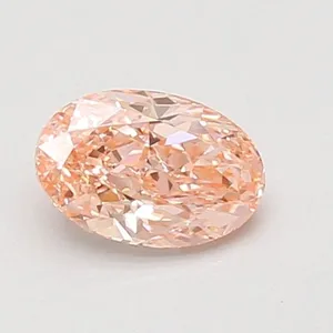 0.7ct OVAL Fancy Vivid Pink VS1 Coloured Lab diamond