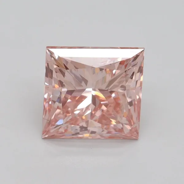 3.1ct PRINCESS Fancy Intense Pink SI1 Coloured Lab diamond