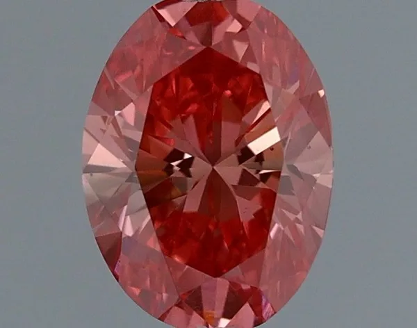 0.35ct OVAL Fancy Vivid Pink VS1 Coloured Lab diamond