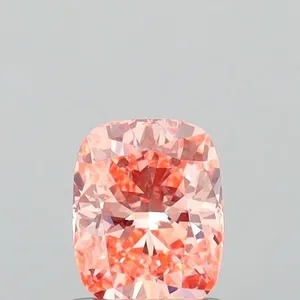 1.06ct CUSHION Fancy Vivid Orangey Pink VVS2 Coloured Lab diamond