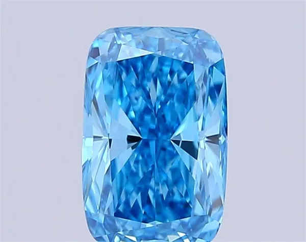 1.09ct CUSHION Fancy Vivid Blue VVS2 Coloured Lab diamond