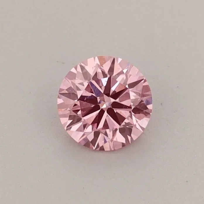 0.35ct ROUND Fancy Vivid Pink VVS2 Coloured Lab diamond