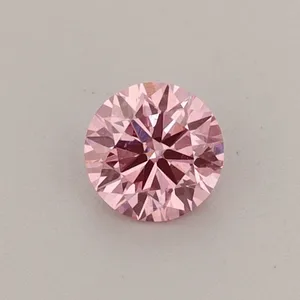 0.35ct ROUND Fancy Vivid Pink VVS2 Coloured Lab diamond