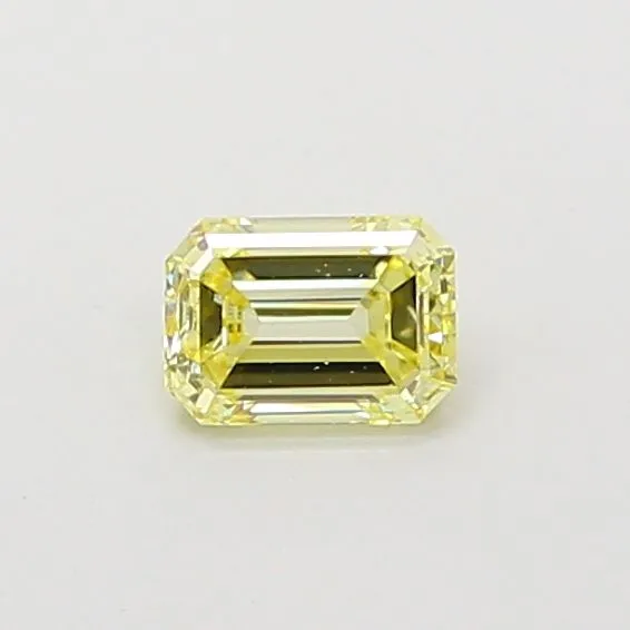 0.35ct EMERALD Fancy Yellow VVS2 Coloured Lab diamond