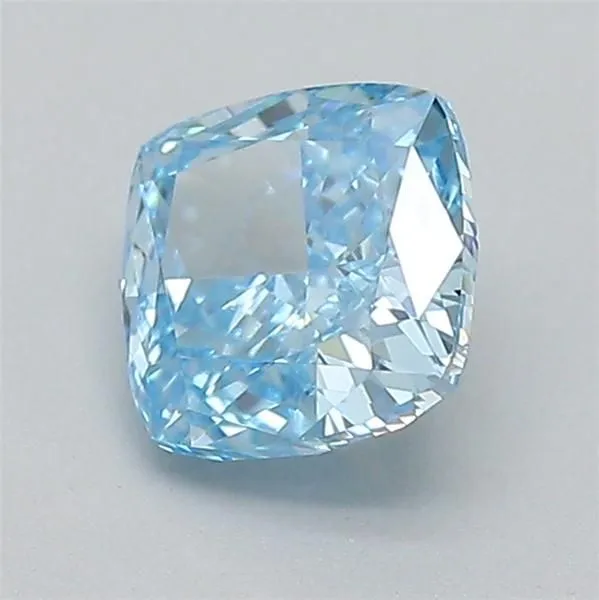 0.52ct CUSHION Fancy Vivid Blue VVS2 Coloured Lab diamond